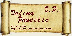 Dafina Pantelić vizit kartica
